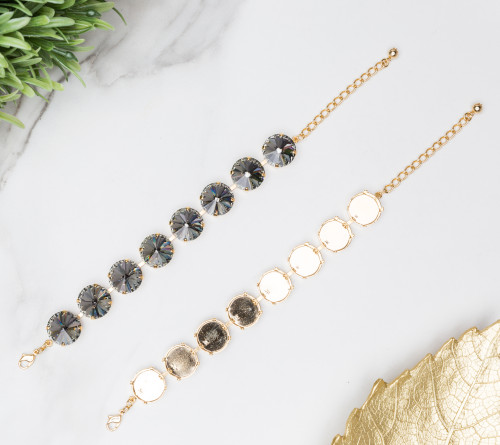 18mm Round | Classic Eight Setting Bracelet | One Piece