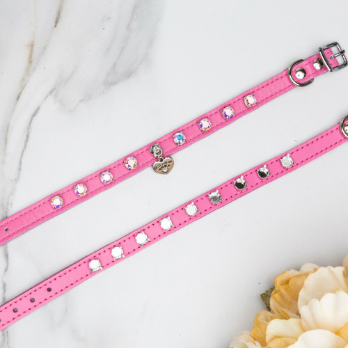 8.5mm | Nine Setting Premium Leather Dog Collar | Small | 14 inches
