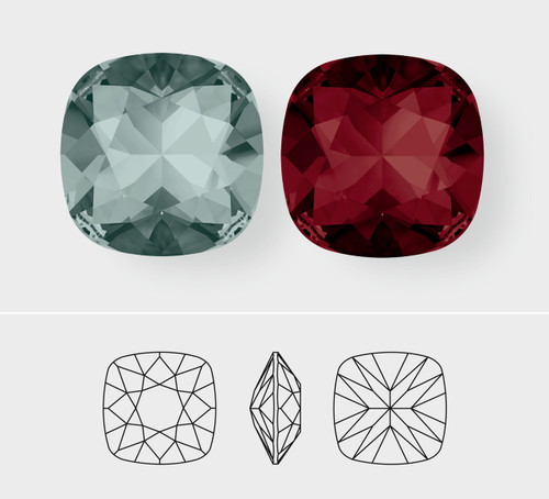 10mm | Square Cushion Cut | Swarovski Article 4470 | 3 Pieces