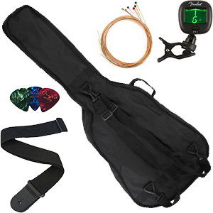 Fender FA-115 Dreadnought Acoustic Guitar - Black w/ Gig Bag
