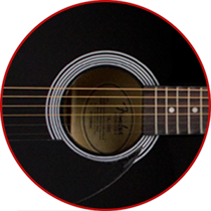 Fender FA-115 Dreadnought Acoustic Guitar - Black w/ Gig Bag