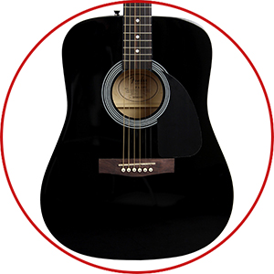 Fender FA-115 Dreadnought Acoustic Guitar - Black w/ Gig Bag