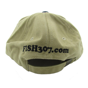 Embroidered Lake George Ball Cap / Hat - Khaki with Green, White & Blue Bill - One Size Fits Most Embroidered Lake George Ball Cap / Hat - Khaki with Green, White & Blue Bill - One Size Fits Most
