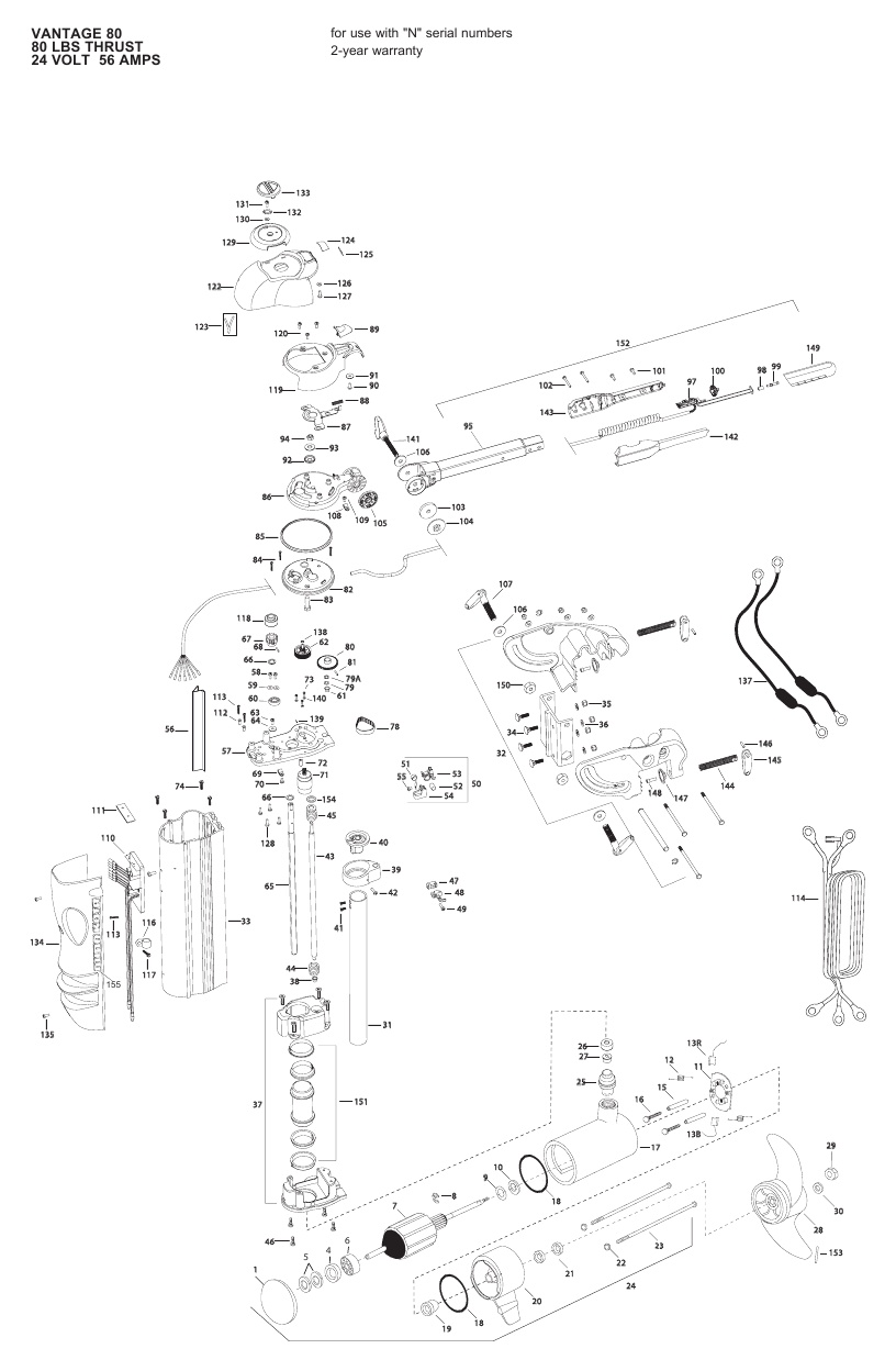 Minn Kota Vantage 80 Parts - 2013