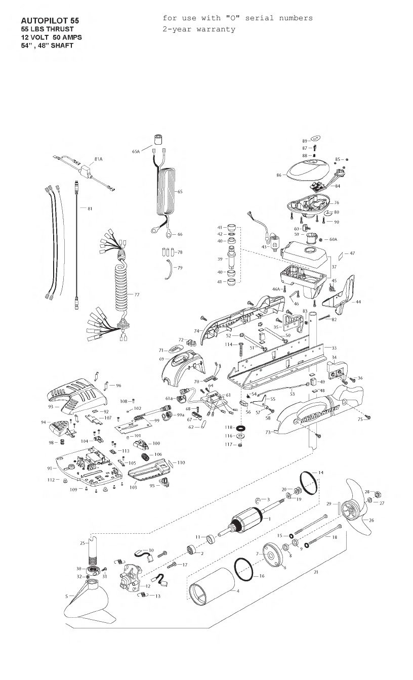 Minn Kota AutoPilot V2 55 Parts - 2014