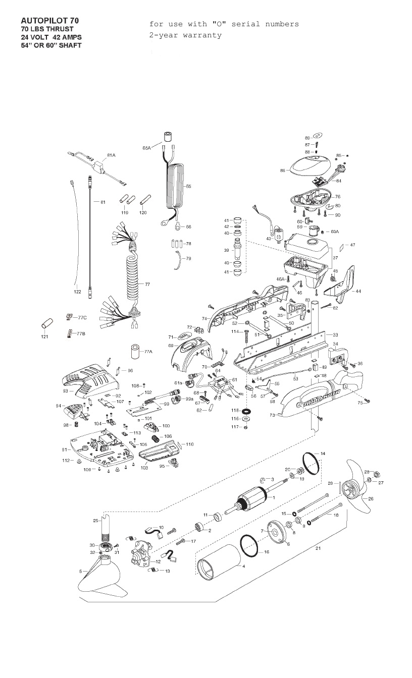 Minn Kota AutoPilot V2 70 Parts - 2014
