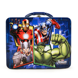 Avengers Blue Embossed Carry All Tin Lunch Box