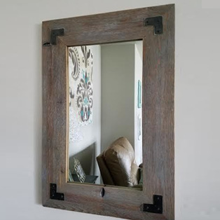 ArtToFrames Wood Picture Frame 2WOM0066-77900-YYLW-3.5x5 inch Butterscotch Rustic Barnwood 