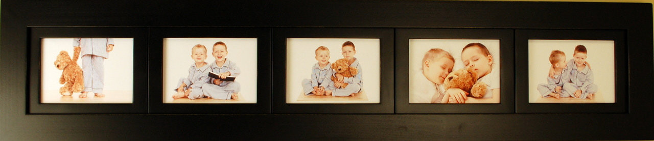 Collage Picture Frames | 5 Opening 5x7 Black Wood Frame