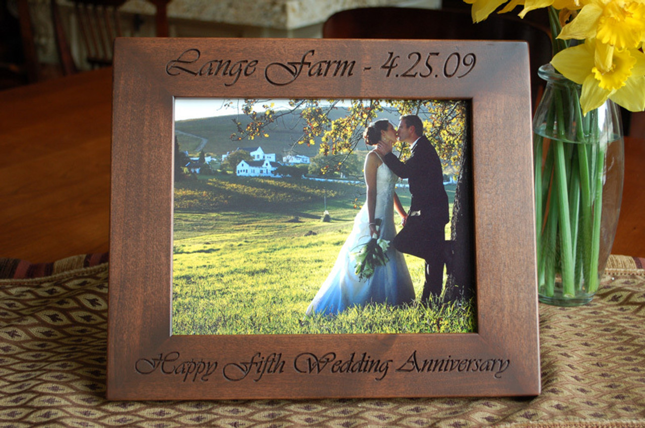 Personalized 8x10 Wood Picture Frame Laser Engraved