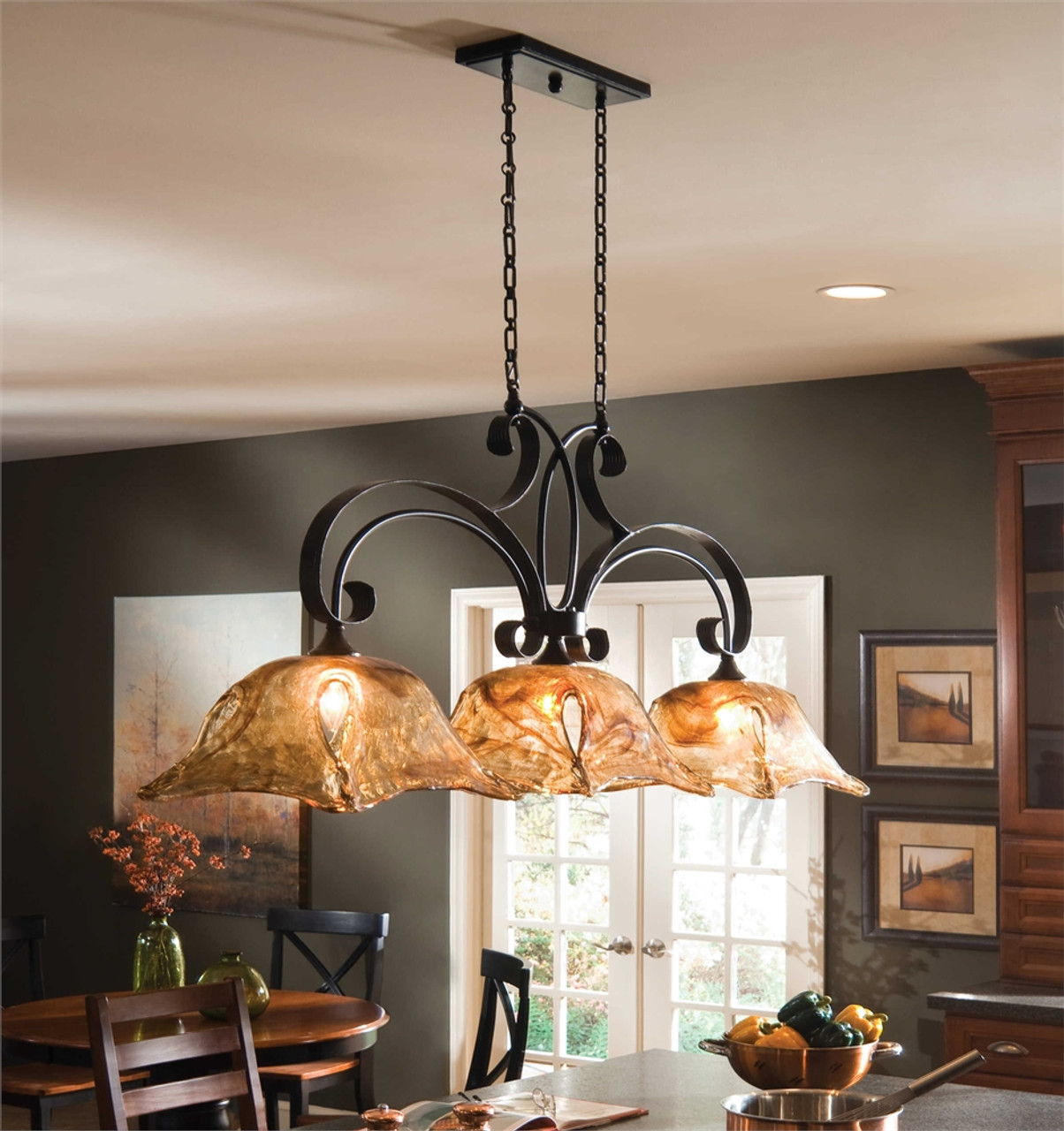 Uttermost Vetraio 3 Lt Bronze Kitchen Island Light ...