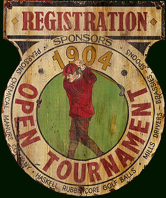 Golf Tournament Vintage Sign Nostalgic Golf Advertisement