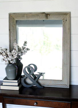 Rustic Mirrors Barnwood Mirror Reclaimed Aged Wood
