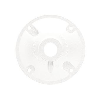 RAB XC1W - 1/2" 1 Hole Weatherproof - White Round Cover | 10-24 Brass Round Head Phillips/slotted RAB XC1W - 1/2" 1 Hole Weatherproof - White Round Cover | 10-24 Brass Round Head Phillips/slotted