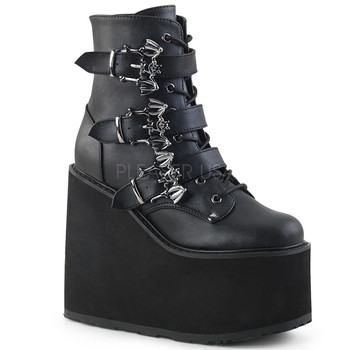 Bat Buckle Wedge Boots Bat Buckle Wedge Boots