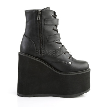 Bat Buckle Wedge Boots Bat Buckle Wedge Boots