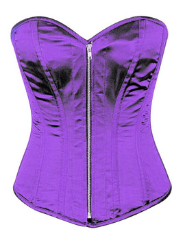 Purple Satin Steel Boned Corset Purple Satin Steel Boned Corset