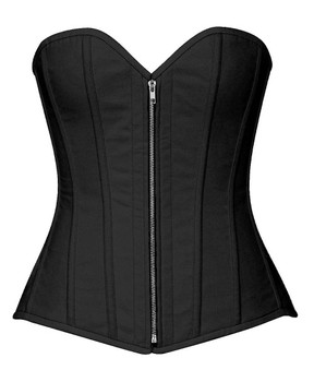 Black Cotton Steel boned Corset Black Cotton Steel boned Corset