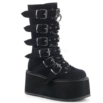 Black Velvet Buckle combat boots Black Velvet Buckle combat boots