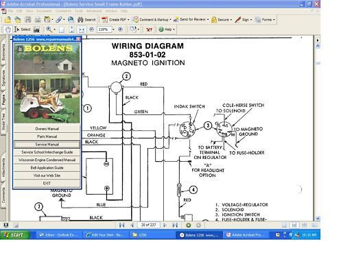 Bolens G14 G-14 H14 H-14 tractor service repair manual ... jacobsen tractor wiring diagram 