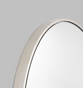 Bella Round Silver Mirror Modern Round Silver Mirror