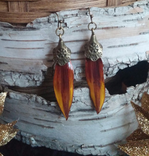 Sunflower Petal Earrings (#RYWD12179)