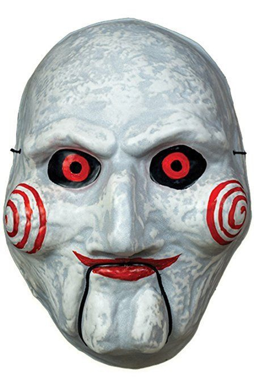trick or treat saw billy puppet vacuform mask jigsaw halloween costume rllg106