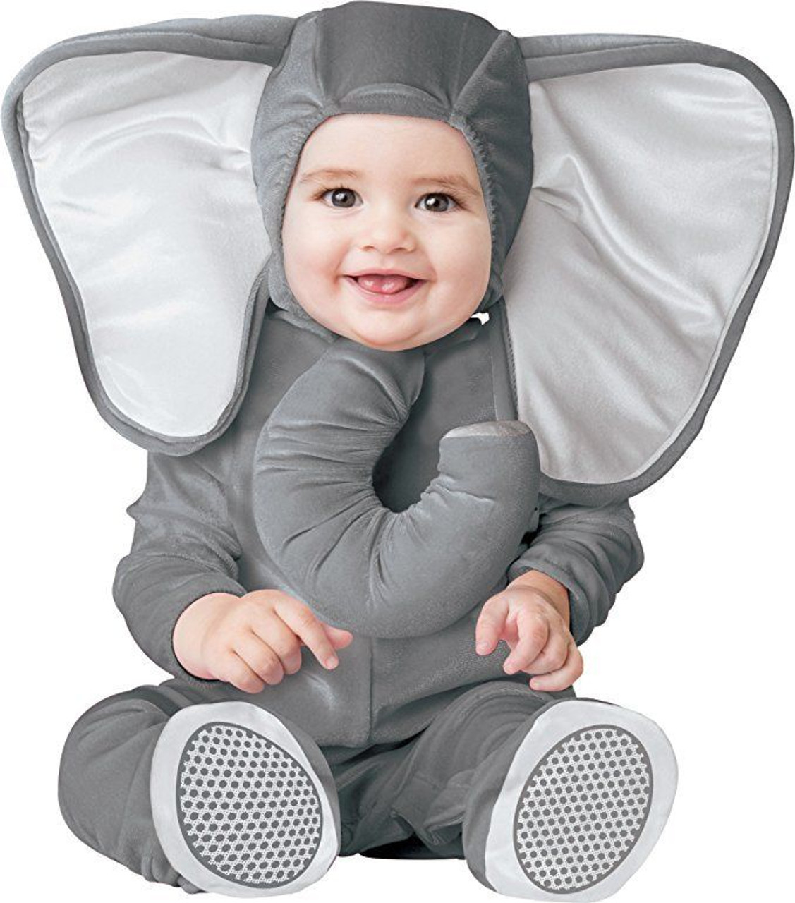 incharacter baby elephant animal zoo grey infant toddler halloween costume 16069