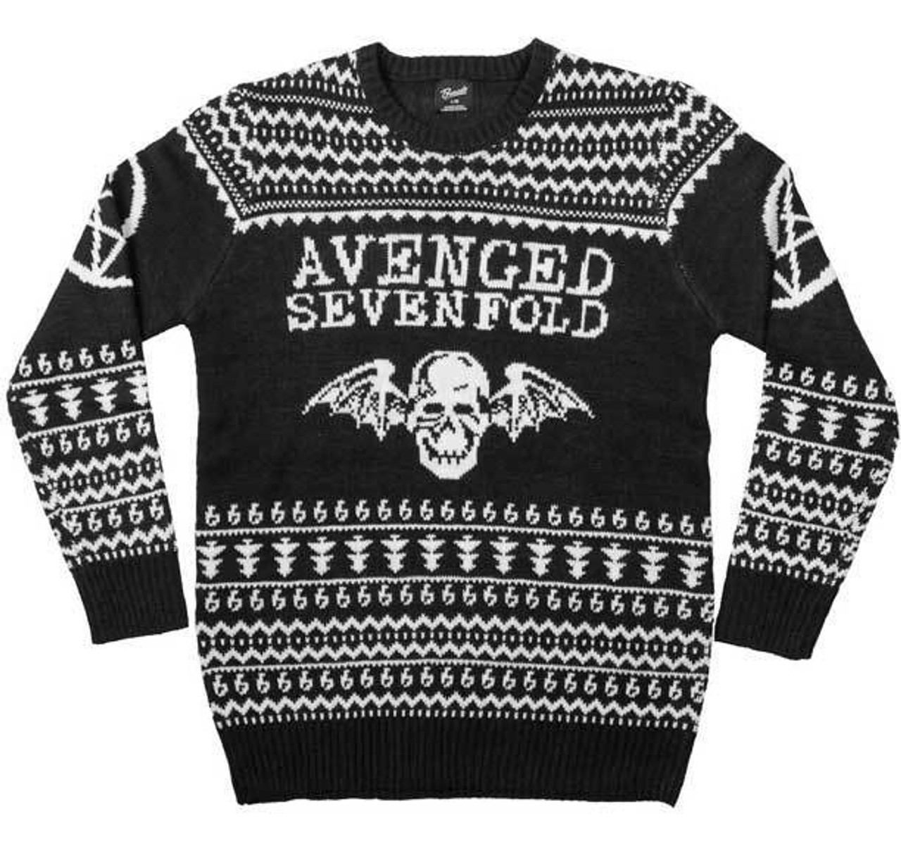 avenged sevenfold a7x music metal band adult mens ugly christmas sweater 7a874 - Black Metal Christmas Sweater avenged sevenfold a7x music metal band adult mens ugly christmas sweater 7a874 - Black Metal Christmas Sweater