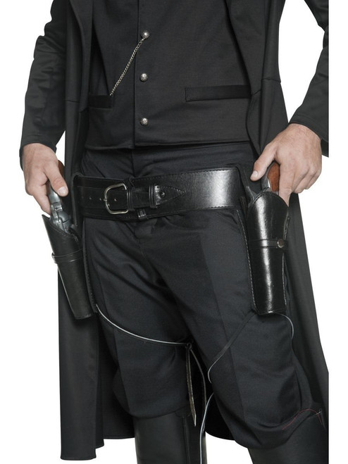 smiffys western belt 2 holsters black western cowboy halloween costume 36171