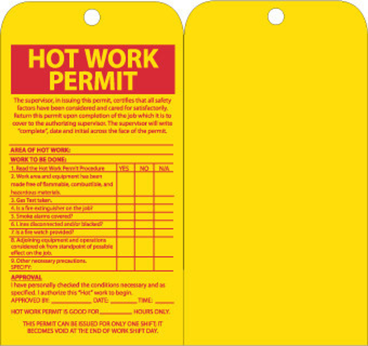 Hot Work Permit Cost