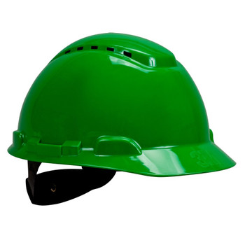 3M Hard Hat with Uvicator H-704V-UV, Vented, Green, 4-Point Ratchet Suspension, 20 EA/Case 3M Hard Hat with Uvicator H-704V-UV, Vented, Green, 4-Point Ratchet Suspension, 20 EA/Case