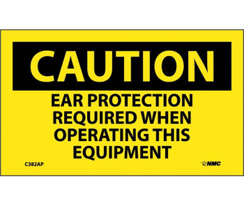 Caution Ear Protection Required When Operating This Equipment 3X5 Ps Vinyl 5/Pk Caution Ear Protection Required When Operating This Equipment 3X5 Ps Vinyl 5/Pk