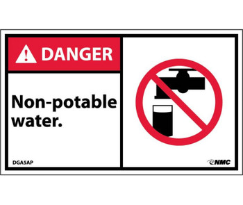 Danger Non-Potable Water (Graphic) 3X5 Ps Vinyl 5/Pk Danger Non-Potable Water (Graphic) 3X5 Ps Vinyl 5/Pk