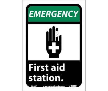Emergency First Aid Station (W/Graphic) 10X7 Ps Vinyl Emergency First Aid Station (W/Graphic) 10X7 Ps Vinyl
