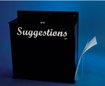 ACRYLIC SUGGESTIONS BOX ACRYLIC SUGGESTIONS BOX