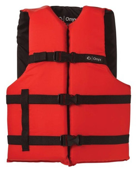 Onyx Life Jacket, General Purpose Red/Black Choose Size Onyx Life Jacket, General Purpose Red/Black Choose Size