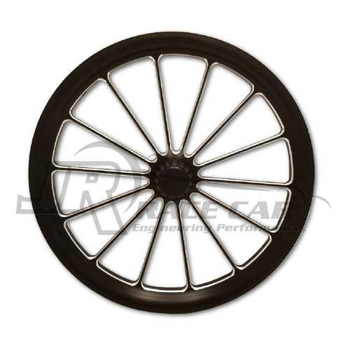 16" 14 SPOKE WHEEL SET-BLACK