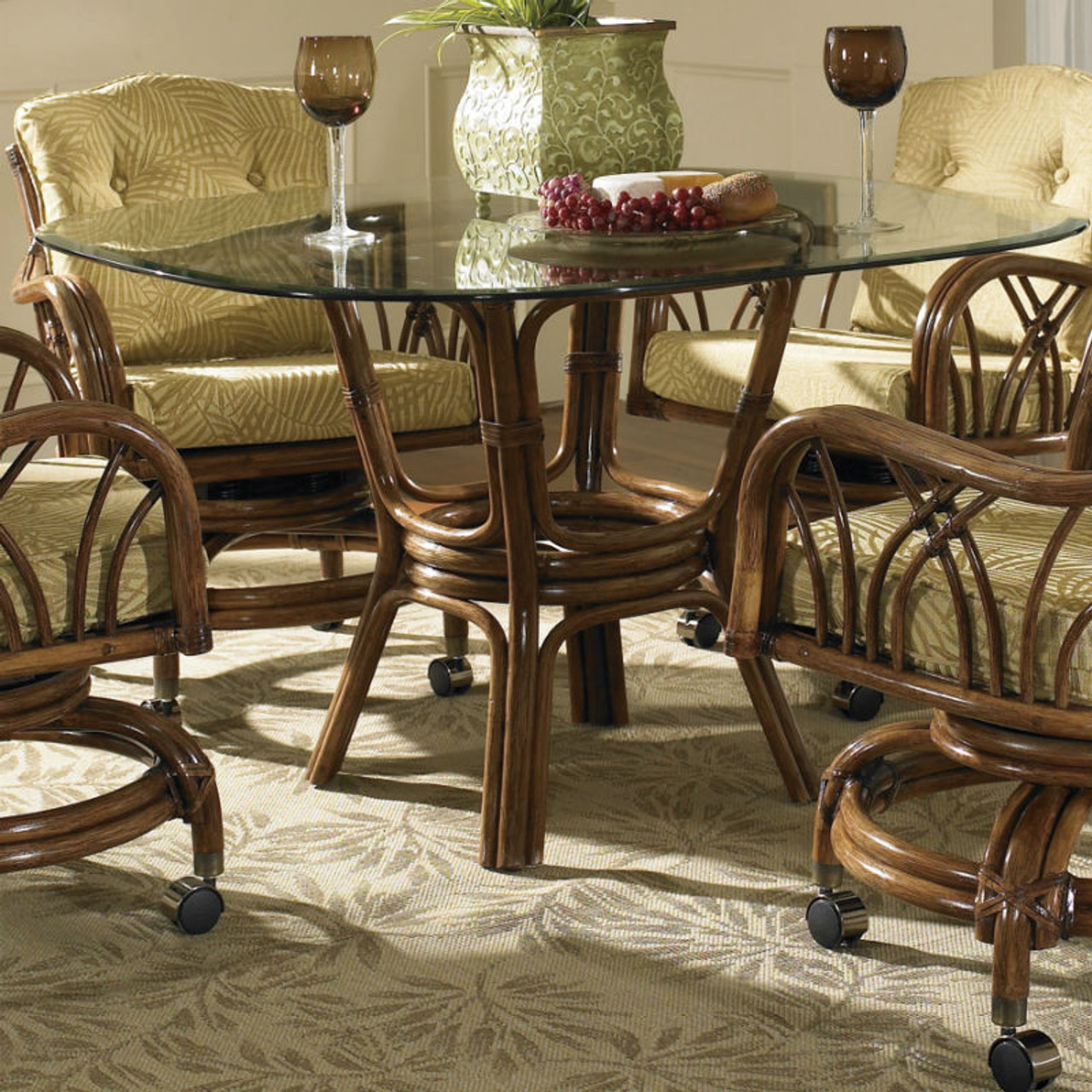 Orchard Park 5 PC Dining Set with Caster Dining Chairs