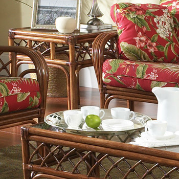 Grand Isle End Table With Glass Top Grand Isle End Table With Glass Top