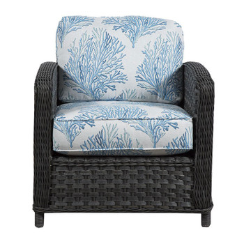 Lorca Outdoor Chair - Aquaria Blue Fabric -front Lorca Outdoor Chair - Aquaria Blue Fabric -front