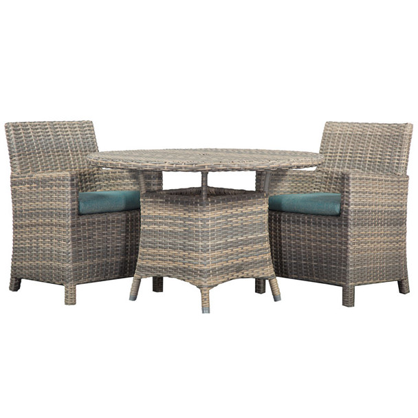 Mambo Outdoor 3pc Dining Set with Arm Chairs