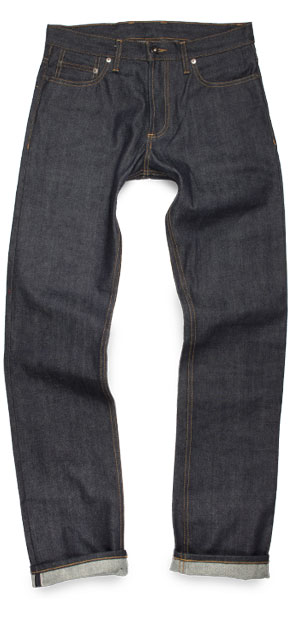 Fit guide compares 3sixteen SL-100X raw denim American made jeans