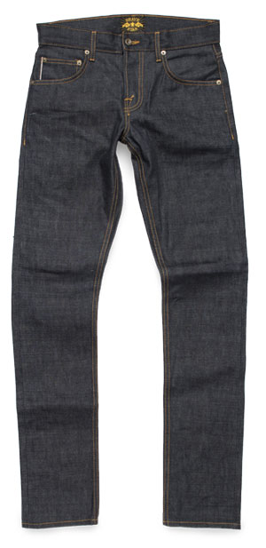 Measurements of Brave Star raw denim slim taper jeans made in USA