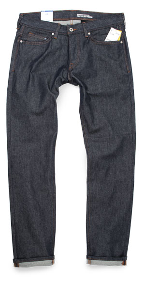 H&M men's slim low waist raw denim jeans