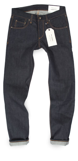 review fit guide of Rag & Bone Standard fit 2 raw denim jeans