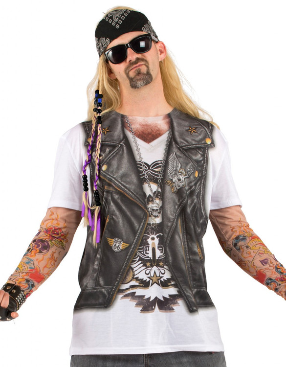 Faux Real Men's Tattoo Sleeves Front View