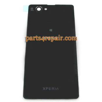 Back Cover OEM for Sony Xperia Z1 Compact mini -Black (Glass) Back Cover OEM for Sony Xperia Z1 Compact mini -Black (Glass)