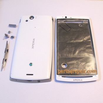 Full Housing cover for Sony Ericsson Xperia Arc S LT18I / LT15I - White Full Housing cover for Sony Ericsson Xperia Arc S LT18I / LT15I - White