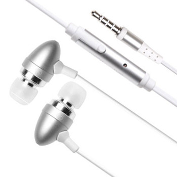 Remote and Mic Metal Earphone For iPhone 3G/3GS/4G/4GS HTC Silver Remote and Mic Metal Earphone For iPhone 3G/3GS/4G/4GS HTC Silver